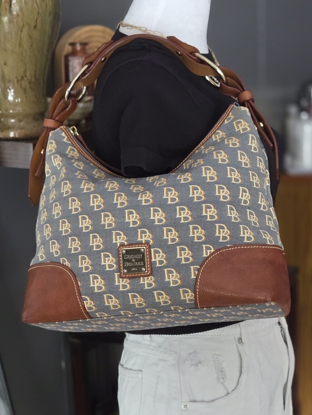 Dooney & Bourke Monogram Gretta Hobo Shoulder Bag - Picture 2 of 10